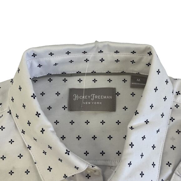 New Mens Hickey Freeman Long Sleeve Button Up Shirt Size Medium White NWT - Picture 2 of 8